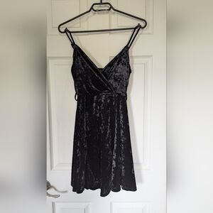 Black Dress, Fit And Flair, Velvet